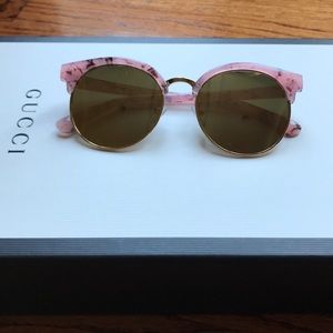 Pink Tortoise Shell Mirror Sunglasses